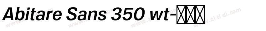 Abitare Sans 350 wt字体转换